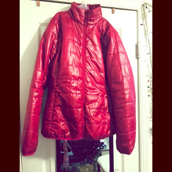 west loop Jackets & Blazers - West Loop Candy Apple Red Puffer Coat